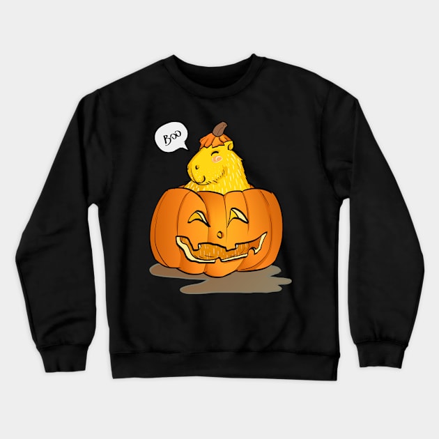 BOO Crewneck Sweatshirt by @akaluciarts